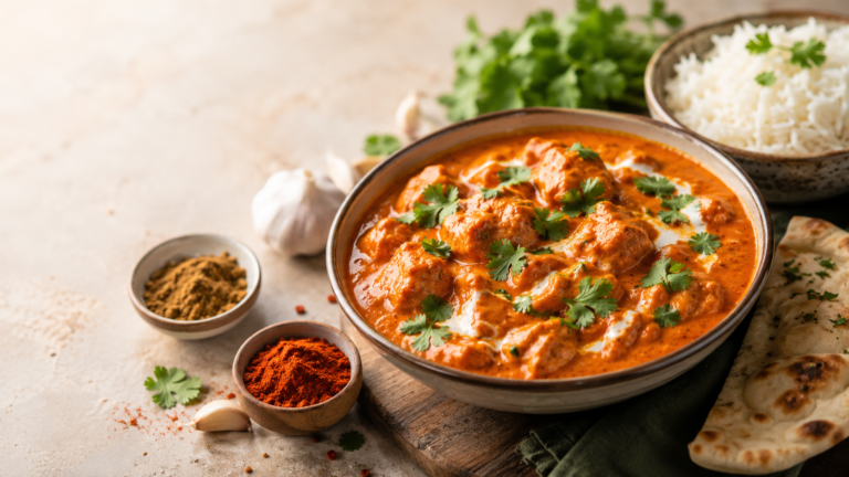butterchicken met Libanees brood
